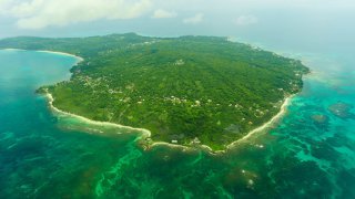 Big Corn Island, Nicaragua. vue aérienne