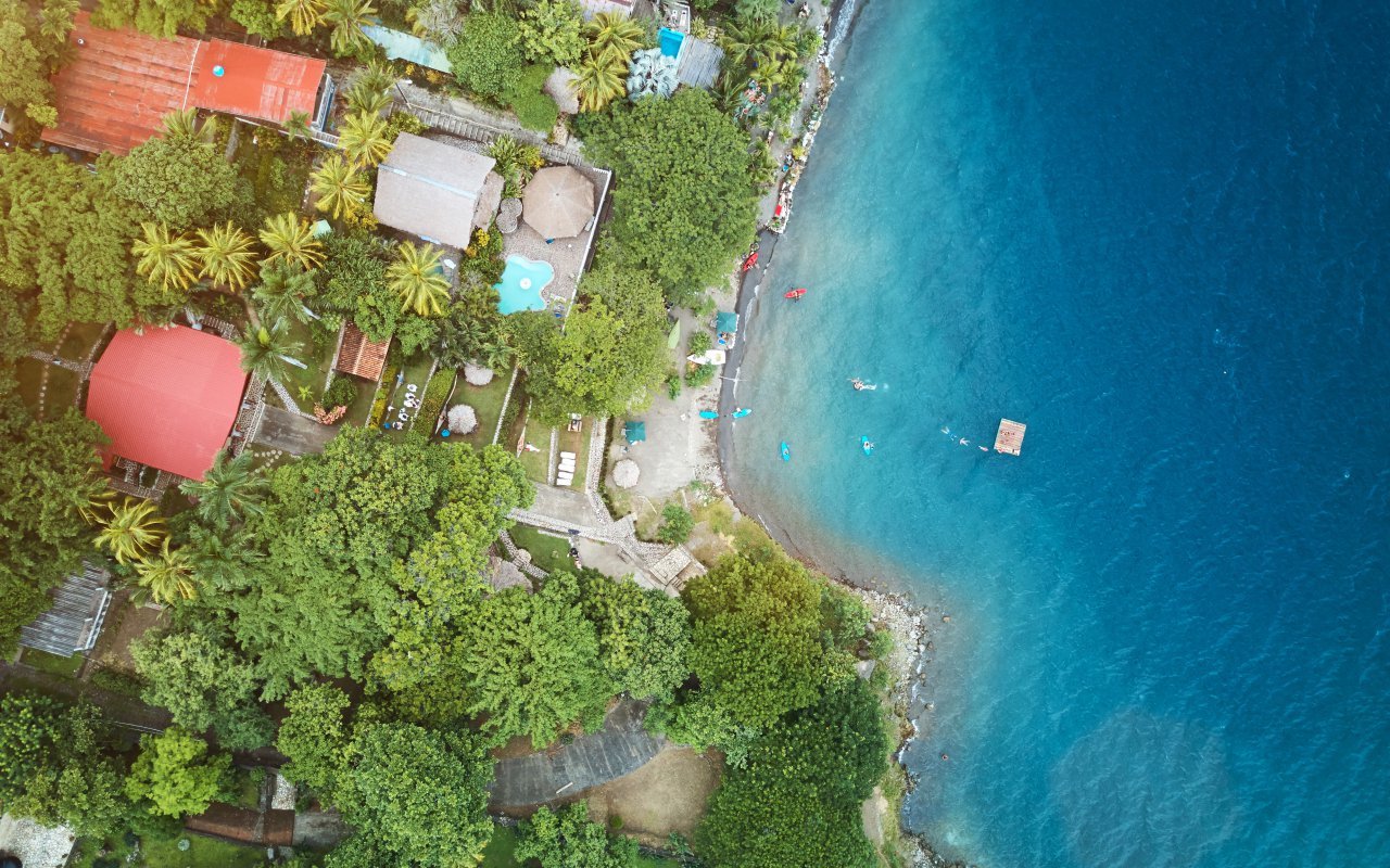 plage vue du ciel - Nicaragua