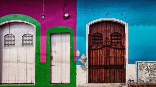 façades colorées de maison - Nicaragua
