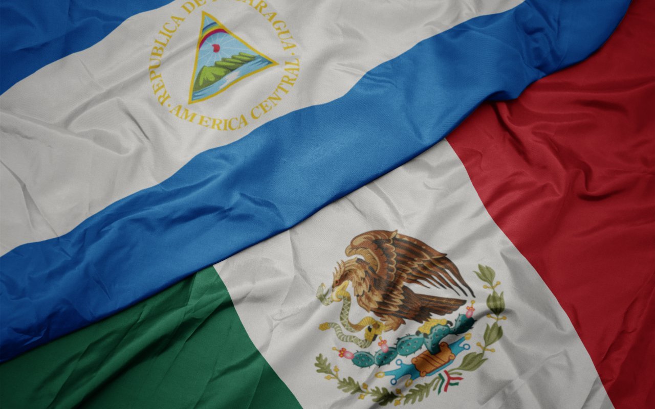 Drapeaux Nicaragua Mexique