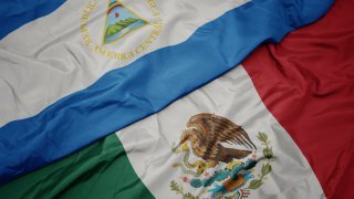  Drapeaux Nicaragua Mexique 