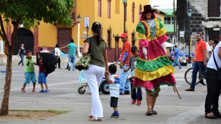 rue animée de Leon, Nicaragua