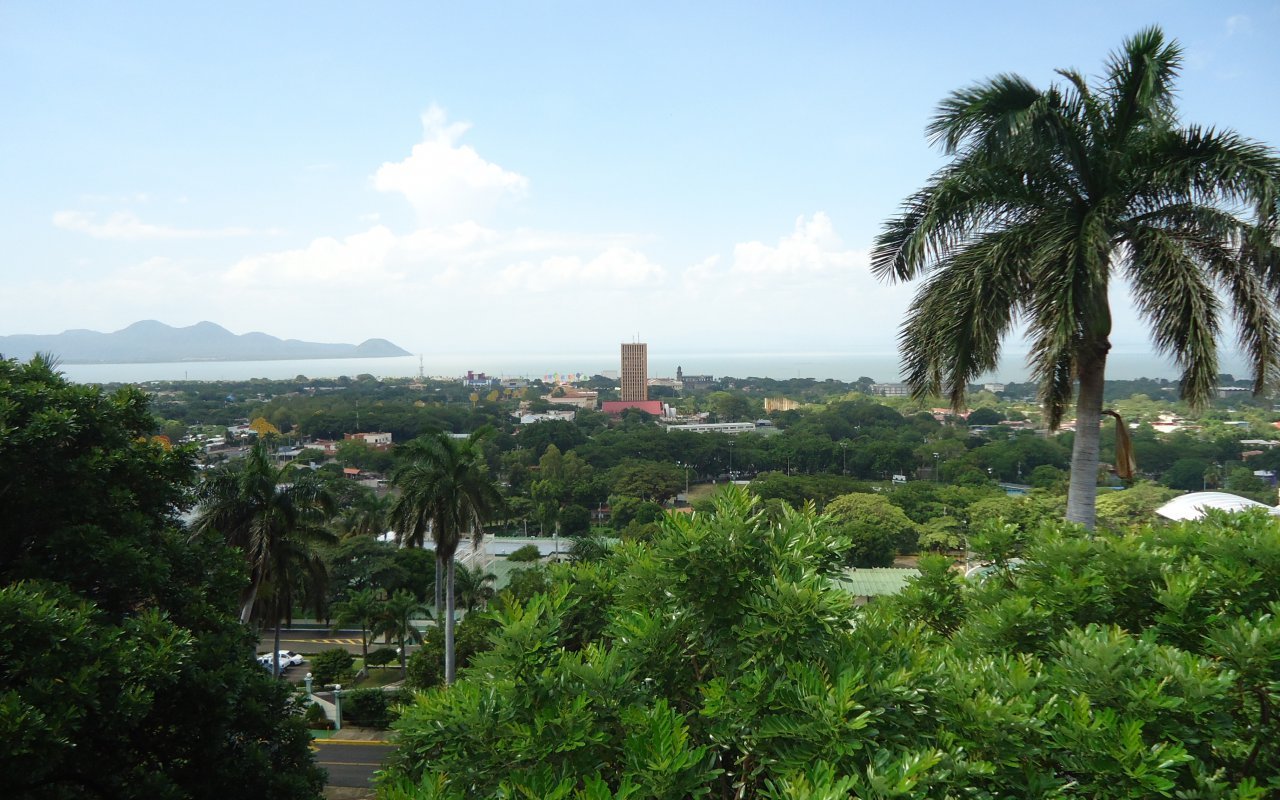 Vue sur des maisons à Managua, Nicaragua